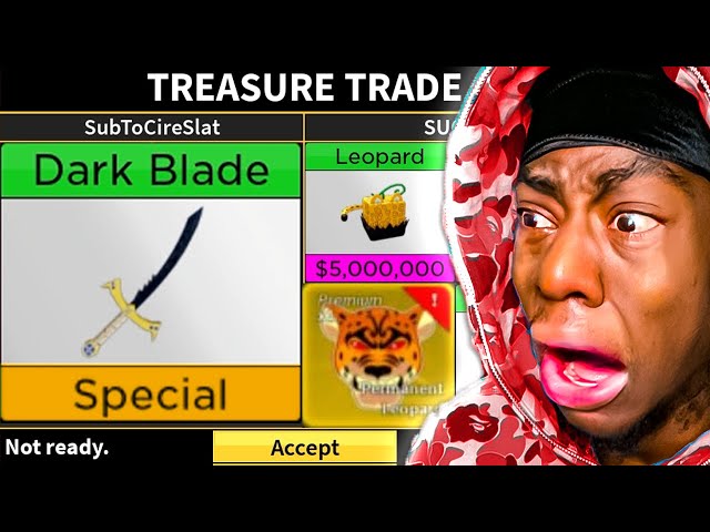 Trading DARK BLADE for 24 Hours in Blox Fruits 