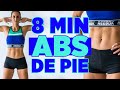 ABDOMINALES DE PIE para REDUCIR CINTURA y aplanar abdomen en 8 minutos