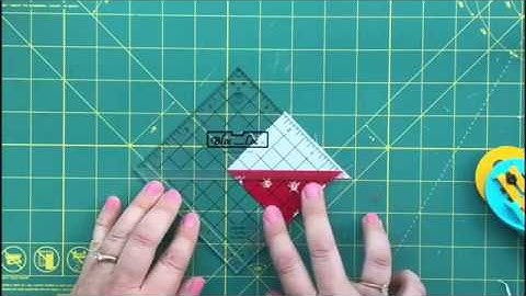 How to Use the Bloc Loc Ruler to Trim Half Square Triangles