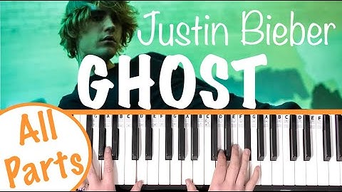 How to play GHOST - Justin Bieber Piano Tutorial