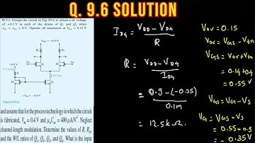 D 9.6 Design the circuit in Fig. P9.6 to obtain a dc voltage of +0.1 V at each of the drains of Q…