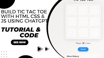 How to Build a Tic Tac Toe Game with HTML, CSS & JavaScript Using ChatGPT | Beginner Tutorial | Code