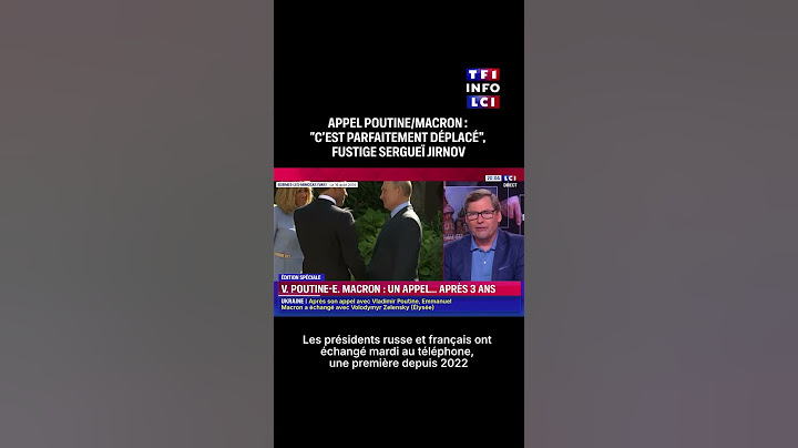 Appel Poutine/Macron : "C'est parfaitement déplacé", fustige Sergueï Jirnov｜LCI