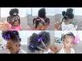 10 Min Easy & Cute Hairstyles for Babies & Toddlers| Curly Natural Hair Routine | Little Black Girls