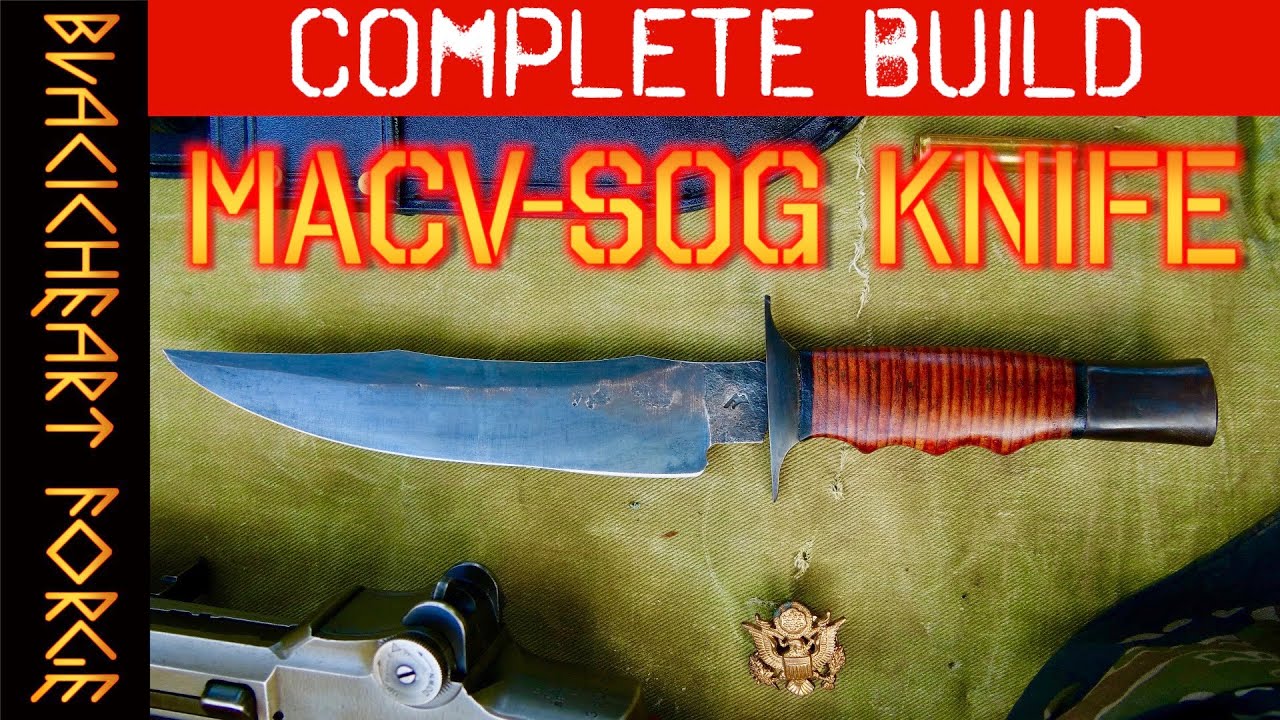 a MACVSOG Inspired Knife w/ Stacked Leather Handle, Donated to