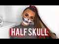 HALF SKULL MAKEUP TUTORIAL | EASY SKULL MAKEUP | REBECCACAPELMAKEUP