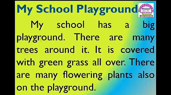My school playground essay in English | Essay on My School playground in English