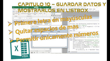 1️⃣0️⃣➖✅GUARDAR DATOS Y MOSTRAR EN LISTBOX ▶️ EXCEL - VBA (VISUAL BASIC PARA APLICACIONES)🟩