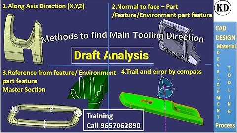 Methods to find Main Tooling Direction I Catia Draft Analysis I Parting Line  I Training 9657062890