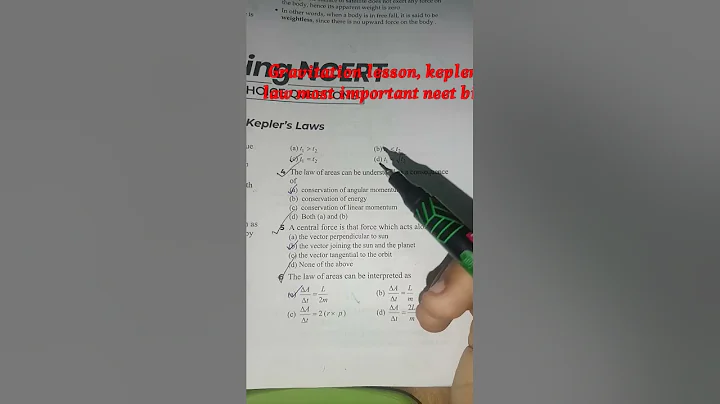 gravitation lesson keplers law imp neet  questions