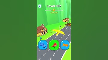 Shape-Shifting 🚙🚁🛵 Race | Gameplay Level - 187 | Hyper Casual Mobile📱 App | Android,iOS - NEW UPDATE
