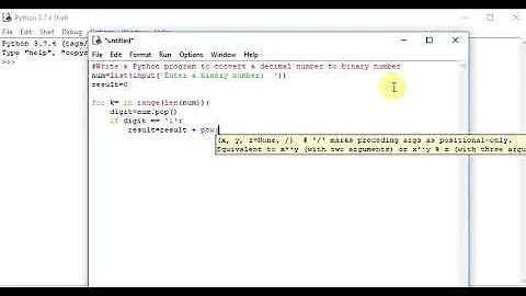 Python program to convert a decimal number to binary number