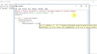 Python program to convert a decimal number to binary number