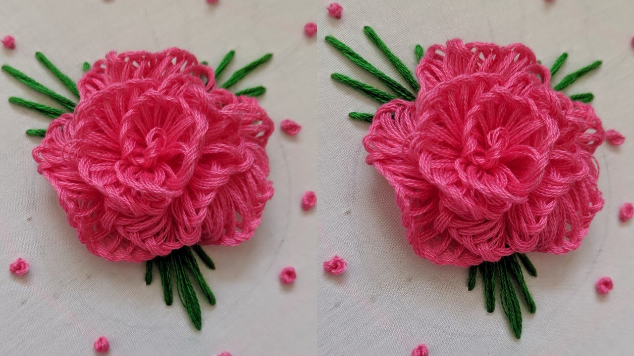 Very Easy & Amazing Hand Embroidery Rose Flower🌹 design trick | Hand ...