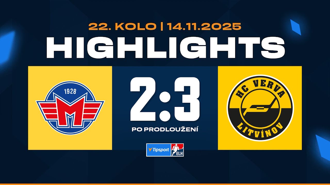 Highlights | Banes Motor Č. Budějovice vs. HC Verva Litvínov 2:3pp | 14.11.2025