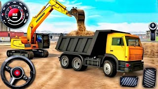 Road Builder Construction JCB 3D - City Highway Excavator Simulator - Android Gameplay screenshot 1