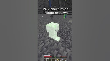 POV you turn on instant respawn #minecraft