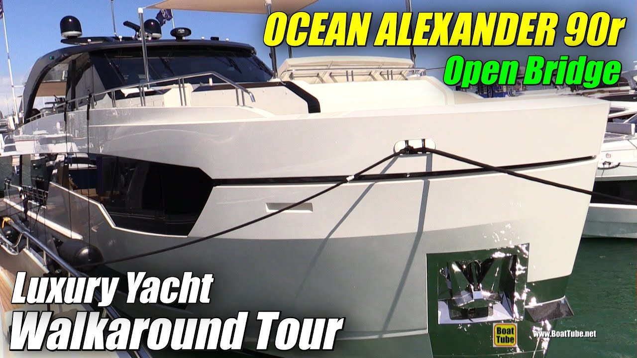 2020 Ocean Alexander 90r Open Bridge Luxury Yacht - Walkaround Tour - 2020 Miami Yacht Show
