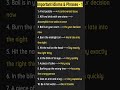 IMPORTANT IDIOMS AND PHRASES