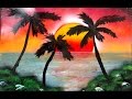 Spray Paint Art LIVE Tutorial: Sunset and Palm Trees