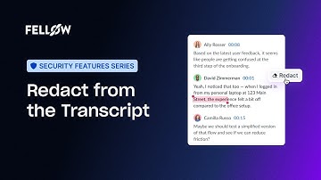 Redact from the Meeting Transcript | Fellow.ai: Your secure AI meeting assistant