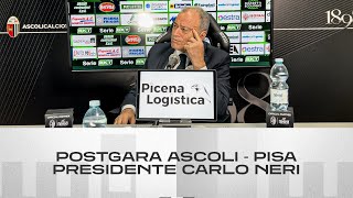 Presidente Carlo Neri | Postgara Ascoli-Pisa | Ascoli Calcio
