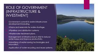 STRATEGIES FOR SUSTAINABLE WATER USE