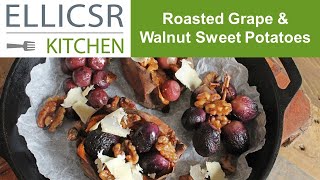 Roasted Grape and Walnut Sweet Potatoes