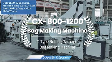 CX 800-1200 Roll Garbage Bag Making Machine Ironing Then Folding