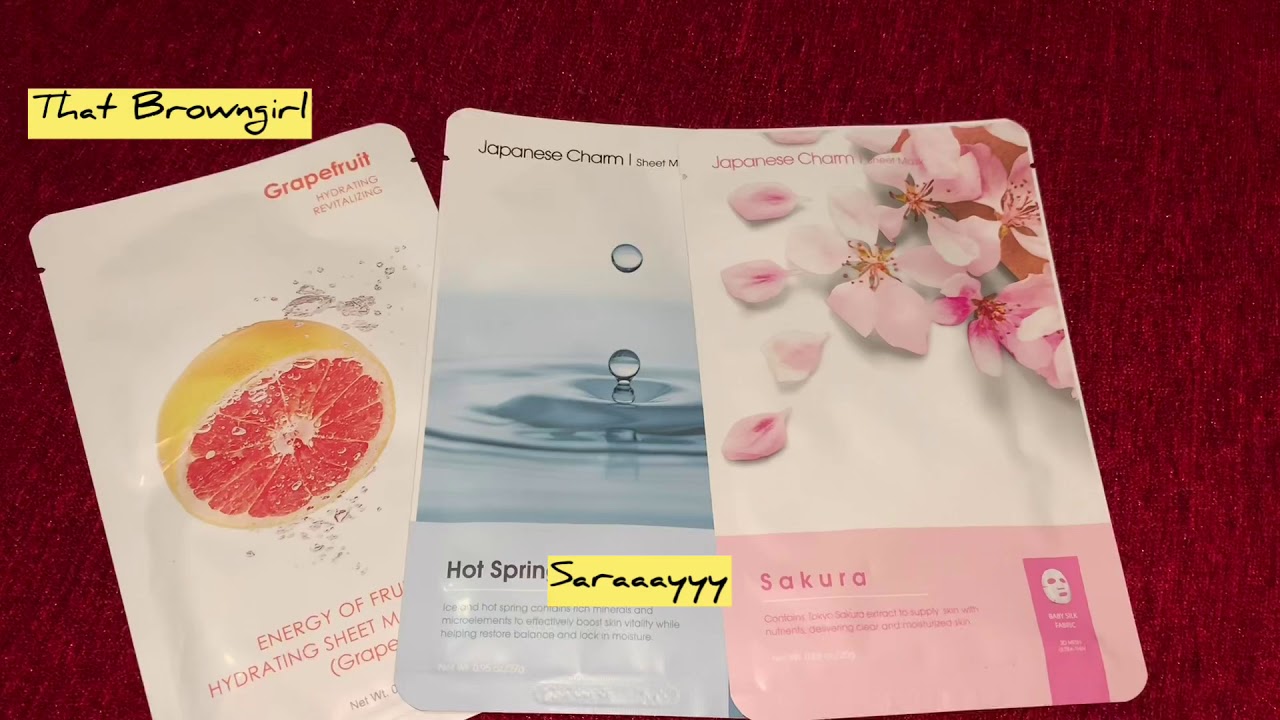 Miniso Masks Japanese Charm Sheet Mask Skincare Clear and
