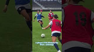 The Monterey Bay Sirens full squad preparing for their May 30th match at Cardinale Stadium.