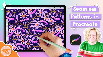 Cute Halloween Bats Pattern in Procreate Time Lapse