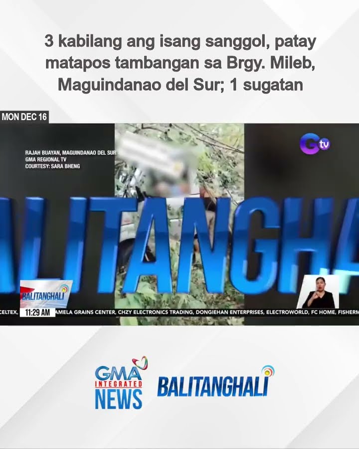 3 kabilang ang isang sanggol, patay matapos tambangan sa Brgy. Mileb; 1 sugatan | Balitanghali