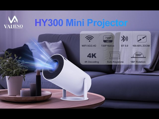 Mini Projector, Magcubic HY300 Auto Keystone Correction Portable Projector,  4