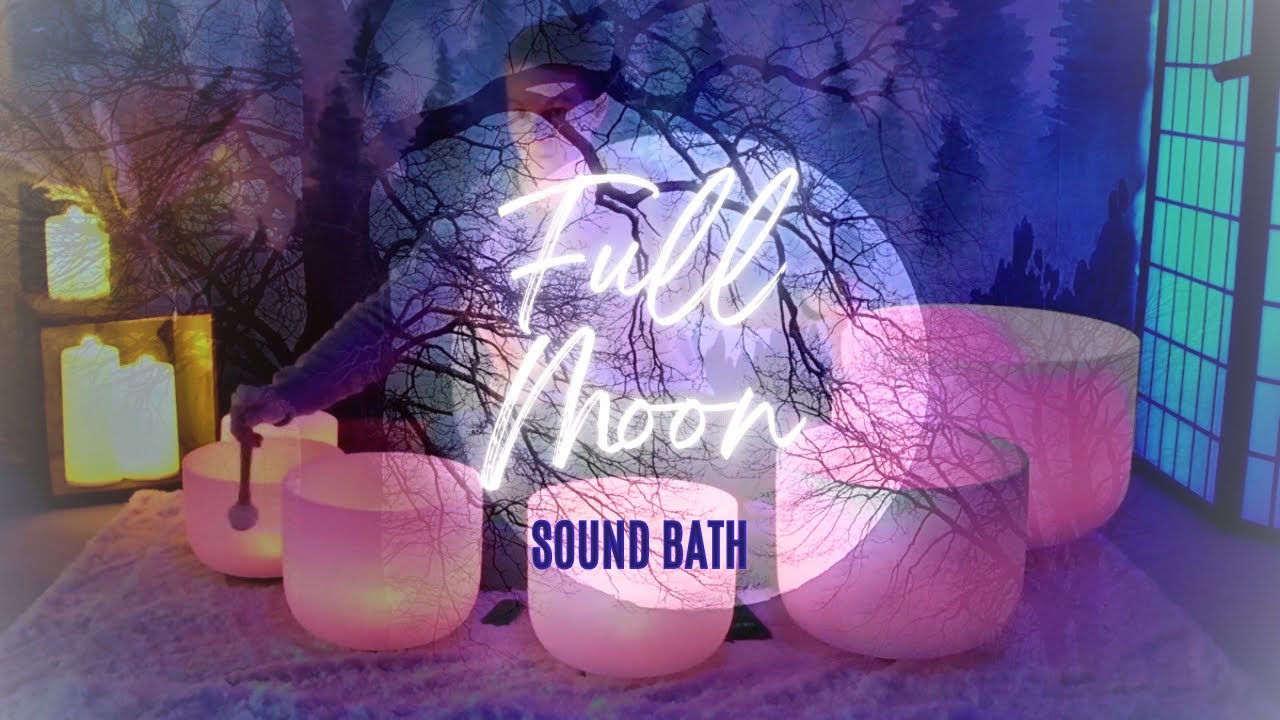Wolf Moon - Full Moon Sound Bath - ambient music with singing crystal ...