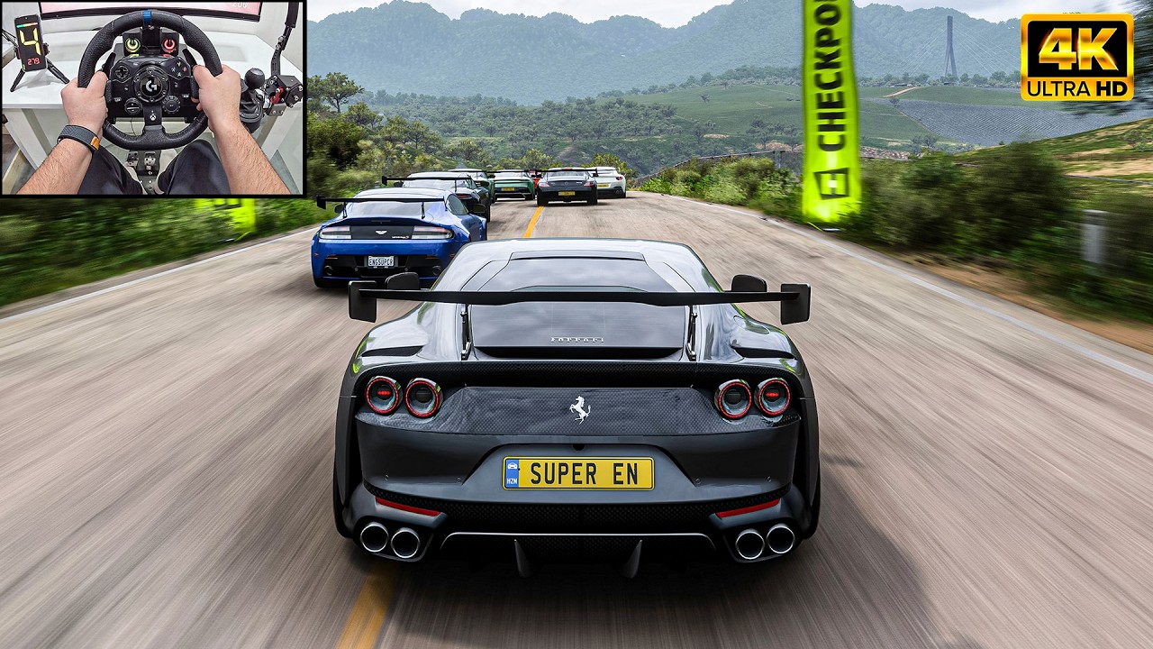 Ferrari 812 Superfast VS Supercars - Forza Horizon 5 | Logitech G923 Steering Wheel