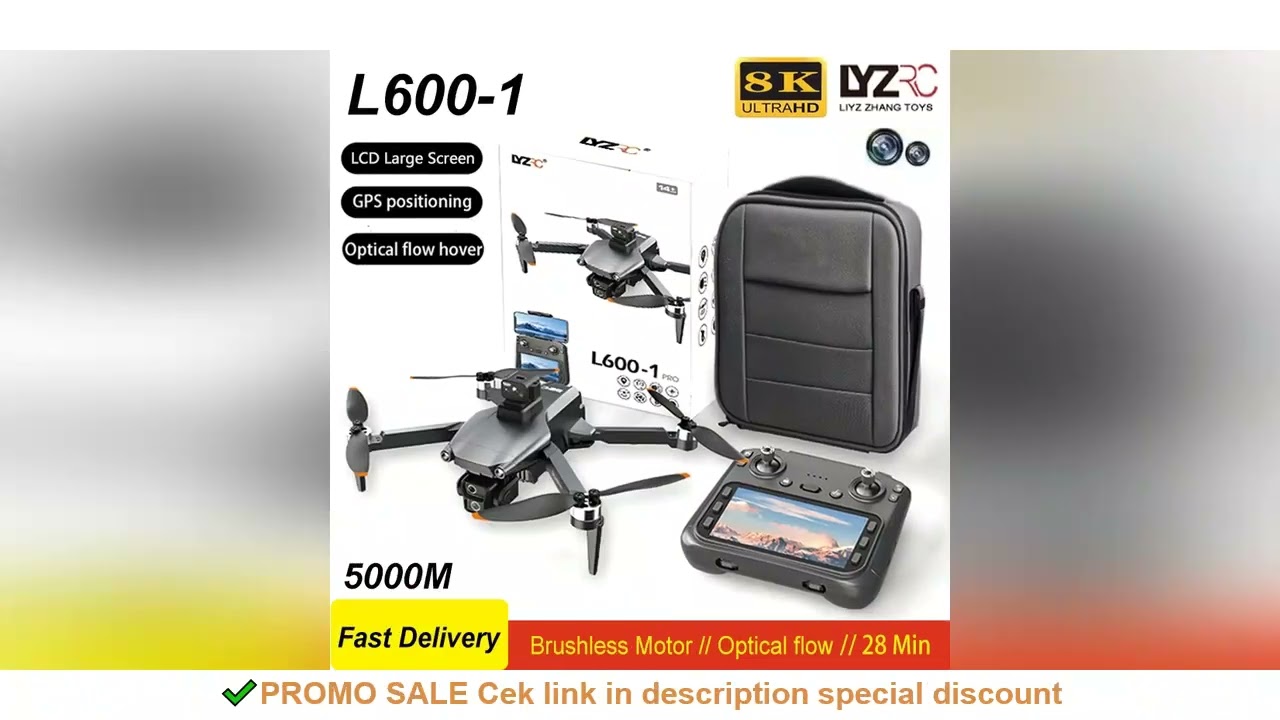 New L600-1 GPS Drone Professional 8K Camera Aerial FPV Brushless Avoiding Obstacle with Large Screen