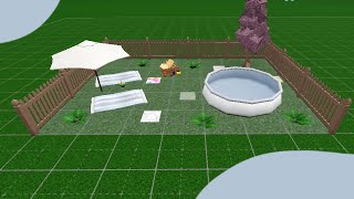 bloxburg | speed build – simple pool backyard for begginers - yukoo:)