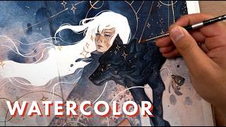 I FINALLY Filled My Watercolor Sketchbook (Painting The Last Page)