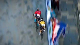 Download Lagu NO RELEGATION?! Bauhaus Sprint almost Crashes Kooij into Barriers | Cro Race Stage 1 2021 MP3