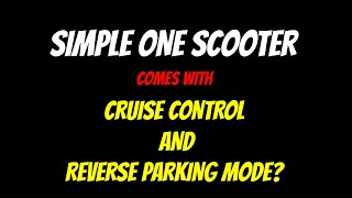 Simple Energy Simple One Electric Scooter with Cruise Control and Reverse Parking Mode? #shorts