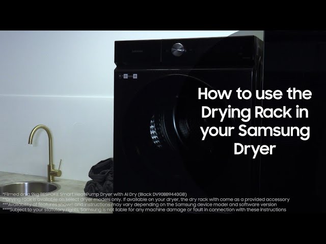 How to use the Drying Rack in your Samsung Dryer 