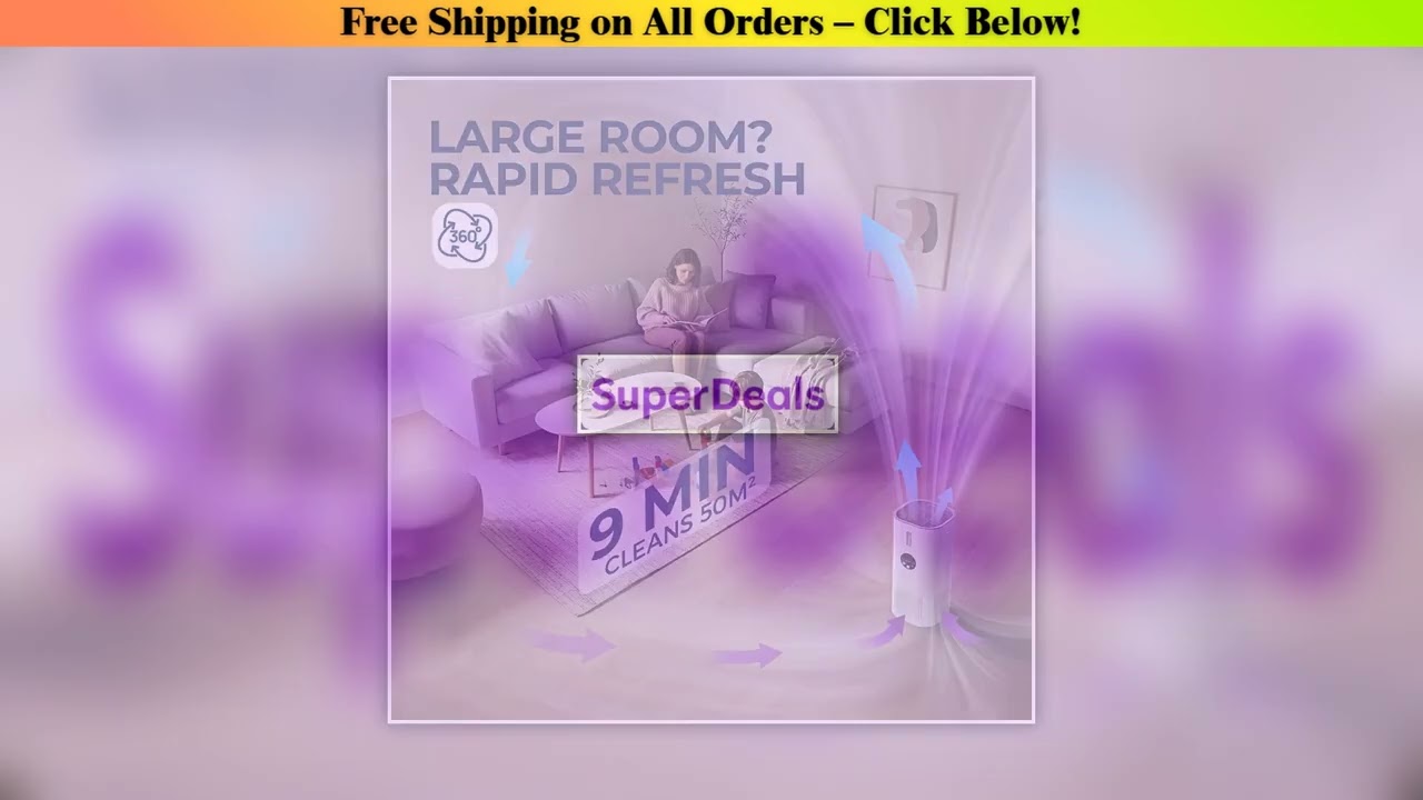 2-in-1 Air Purifier with Humidifier Combo for Home Allergies and Pets Hair, Smokers