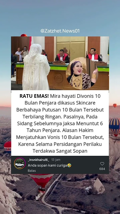 Ratu Emas! Mira hayati divonis 10 bulan penjara, kira kira sudah pantas belum? #viralvideo