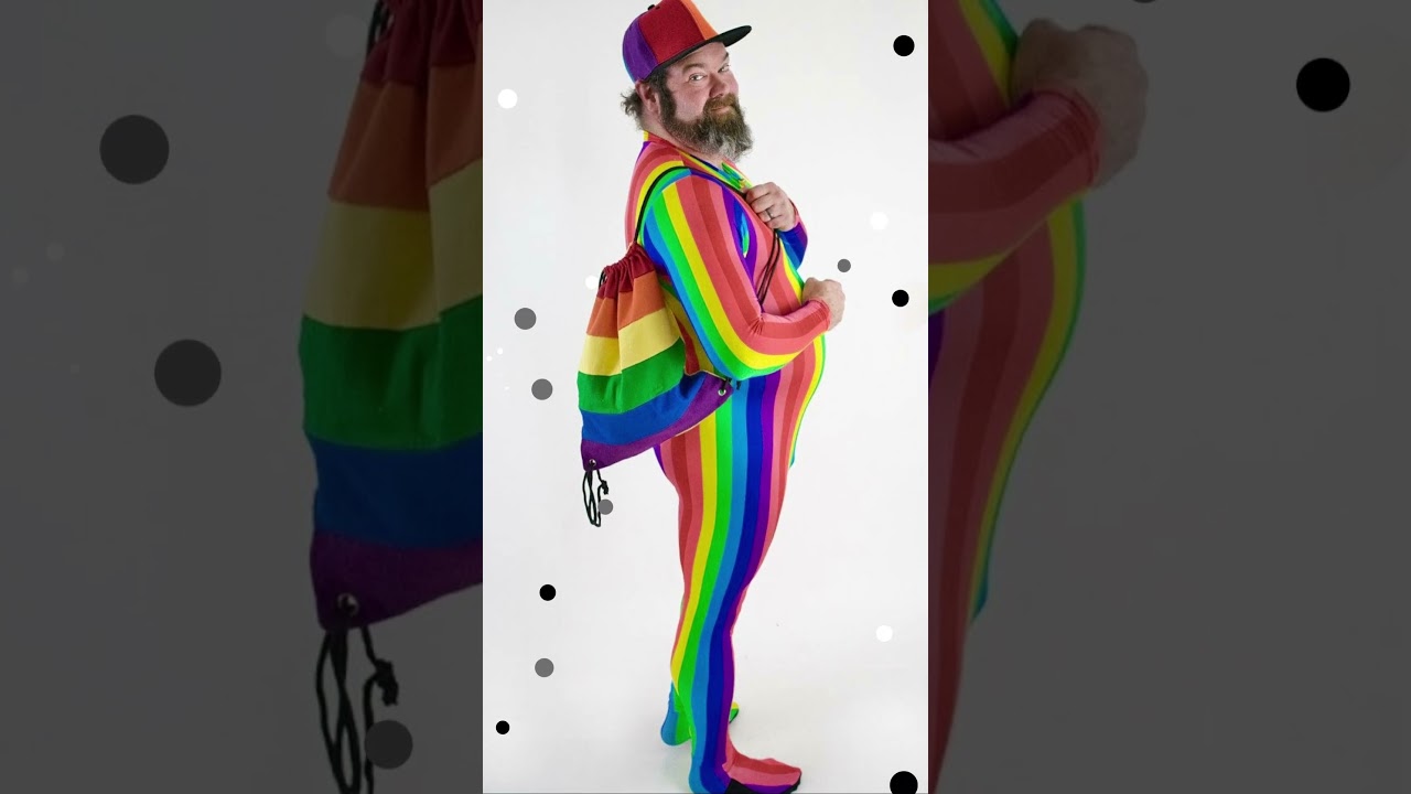 Pride Stripe Full Bodysuit Hood and Accessories