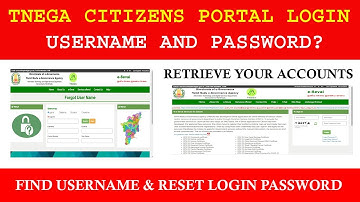 How to find Username and reset Password in TNEGA-Esevai Ciziten login || 2023