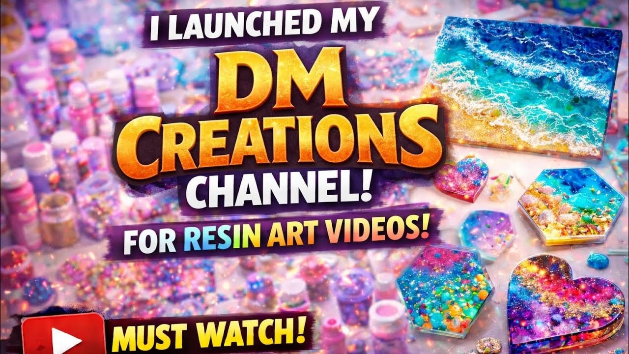 I Launched My DM Creations Channel 🎉 | Resin Art Journey Begins
