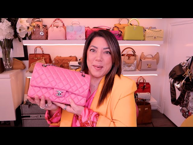 CHANEL CLASSIC FLAP PINK WITH RAINBOW HARDWARE