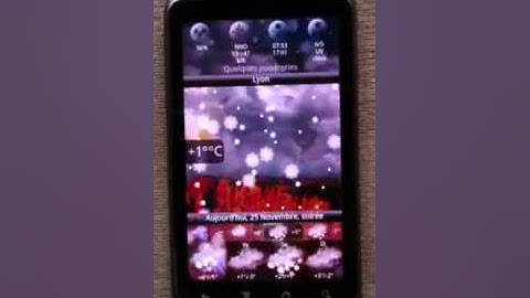 Animated weather widget
