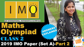 IMO for Class 2 - Dec 2019 - Exam Paper Part 2 | Math Olympiad